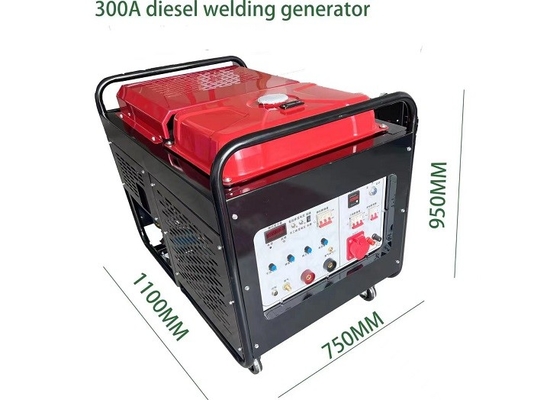 O ar de 4 cursos refrigerou os geradores de solda diesel 300A com o tanque 25L diesel