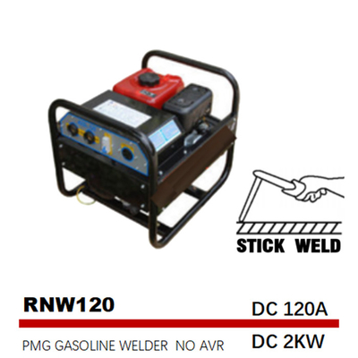 Frequência média de solda de tanque de gás 120A do gerador 3.6L da vara da C.C. 2kw 170F