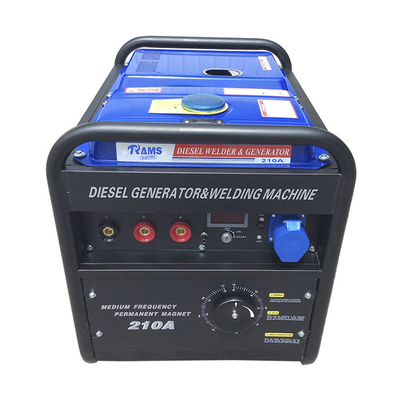 Corrente alternativa DIESEL do grande gerador portátil do arco 3kw do depósito de gasolina 210 ampères