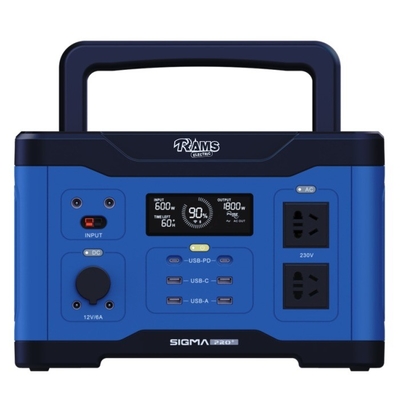 central elétrica alternativa portátil 60Hz de 800W 8.5kg com carregamento sem fio