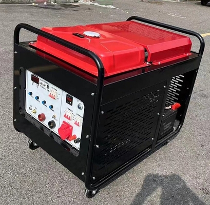 O ar de 4 cursos refrigerou os geradores de solda diesel 300A com o tanque 25L diesel
