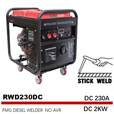Começo elétrico diesel portátil do ímã permanente de Generator PMG do soldador da vara da C.C. 2kw