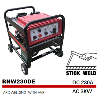 230A grupo de solda diesel de Medium Frequency SMAW do soldador do arco da C.C. 1.6kw