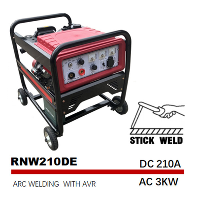 Arco de solda Gen Diesel Welder do gerador 12.5L 210A da vara da frequência média de SMAW