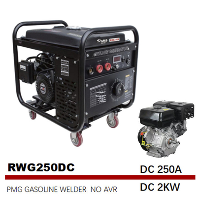 Motor do arco da gasolina da C.C. 2kw - geradores conduzidos da soldadura dos soldadores 250A