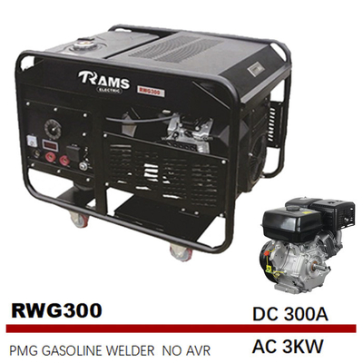 3kw começo elétrico Genset 300 gerador de ímã permanente de tanque de gás do soldador 30L do ampère
