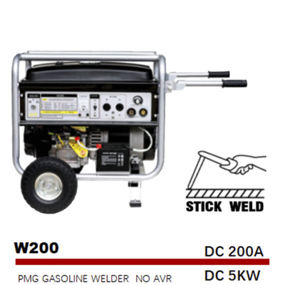 soldador elétrico Generator do arco do começo 200A da máquina de soldadura 5kw