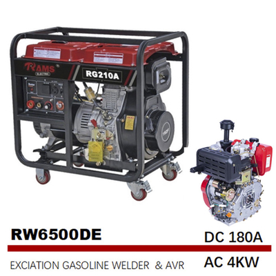 Motor elétrico do começo da excitação - C.A. diesel conduzida 4kw 180A dos soldadores