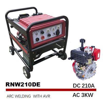 diesel do arco 210A - pôs o tanque pequeno de Generator 12.5L do soldador do motor