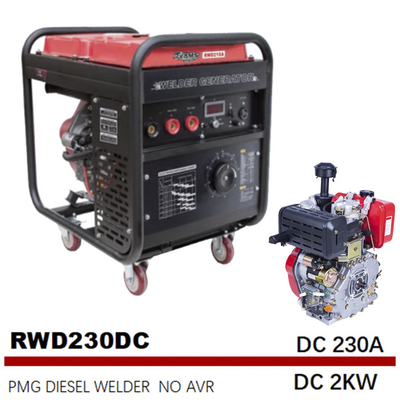 Motor diesel do PMG - processo elétrico conduzido do começo SMAW da máquina de solda