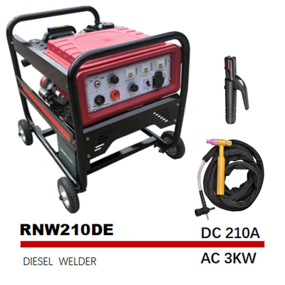 Gerador DIESEL da frequência média 5.5L dos geradores da soldadura de arco de RNW210DE 210A