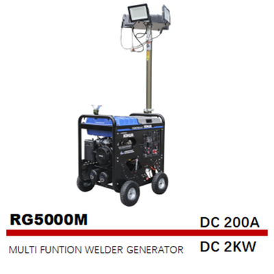 5000W 50Hz 4 gerador da torre de iluminação do compressor de ar dos soldadores da função de I no multi