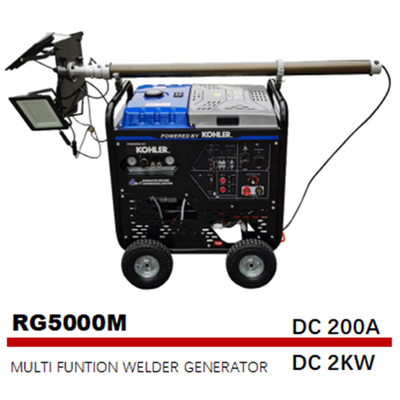 5000W 50Hz 4 gerador da torre de iluminação do compressor de ar dos soldadores da função de I no multi